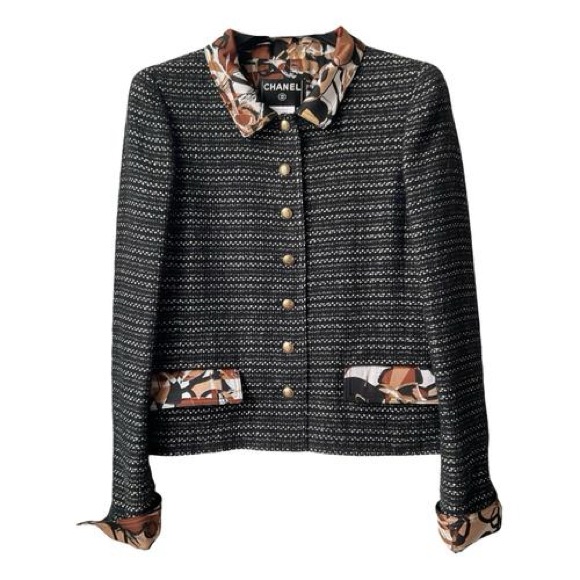 Vintage Chanel Tweed Jacket By Karl Lagerfeld S/S 2005